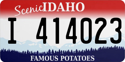 ID license plate I414023