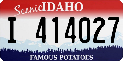 ID license plate I414027