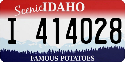 ID license plate I414028