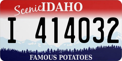 ID license plate I414032