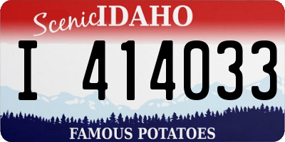 ID license plate I414033
