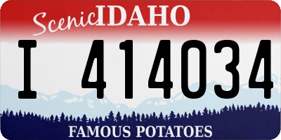ID license plate I414034