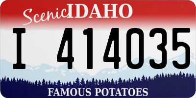 ID license plate I414035