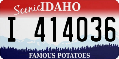 ID license plate I414036