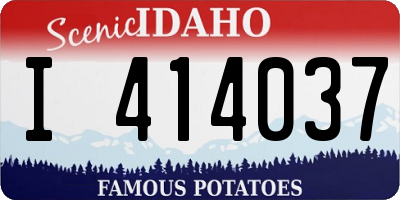 ID license plate I414037