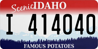 ID license plate I414040