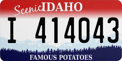 ID license plate I414043