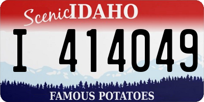 ID license plate I414049