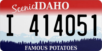 ID license plate I414051