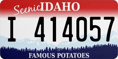 ID license plate I414057