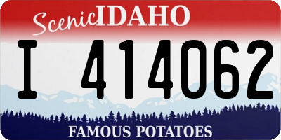 ID license plate I414062