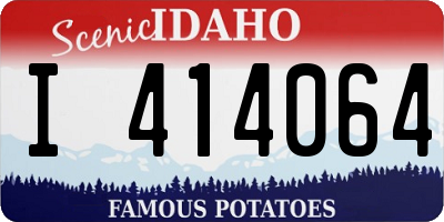 ID license plate I414064
