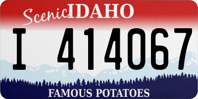 ID license plate I414067