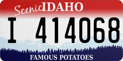 ID license plate I414068