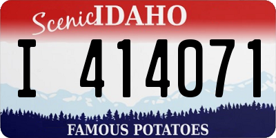ID license plate I414071