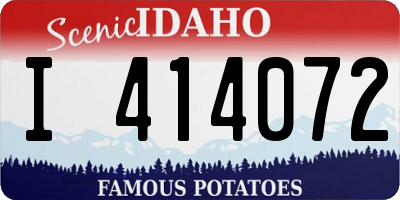 ID license plate I414072