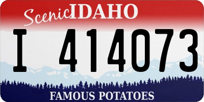 ID license plate I414073