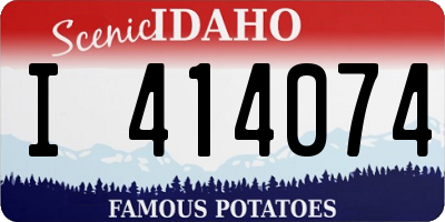 ID license plate I414074