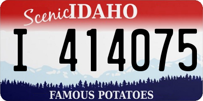 ID license plate I414075