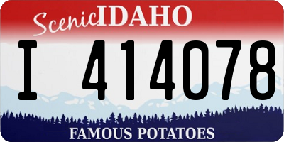 ID license plate I414078