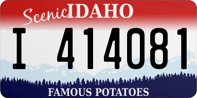 ID license plate I414081