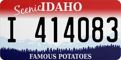 ID license plate I414083