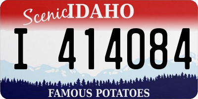 ID license plate I414084