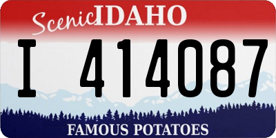 ID license plate I414087