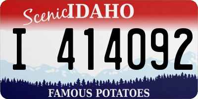 ID license plate I414092