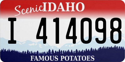 ID license plate I414098
