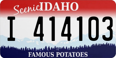 ID license plate I414103