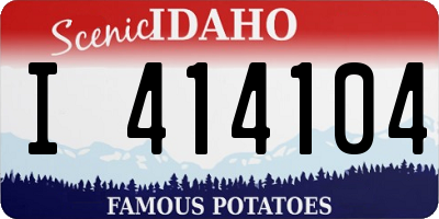 ID license plate I414104