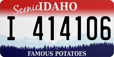 ID license plate I414106