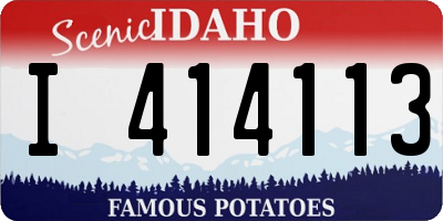 ID license plate I414113
