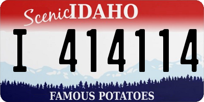 ID license plate I414114