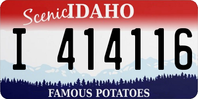 ID license plate I414116