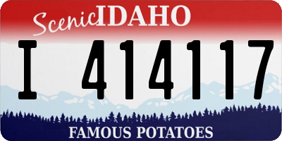 ID license plate I414117