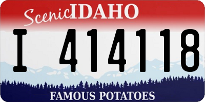 ID license plate I414118
