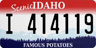 ID license plate I414119