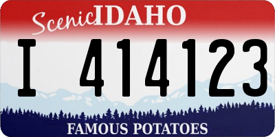 ID license plate I414123