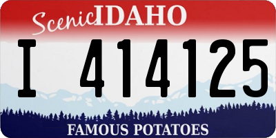 ID license plate I414125