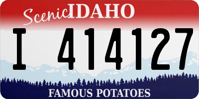 ID license plate I414127
