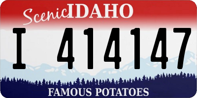 ID license plate I414147