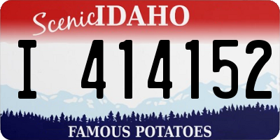ID license plate I414152