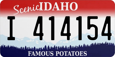 ID license plate I414154
