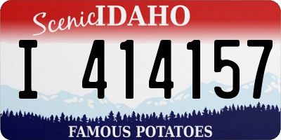 ID license plate I414157