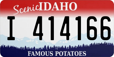 ID license plate I414166