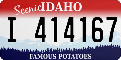 ID license plate I414167