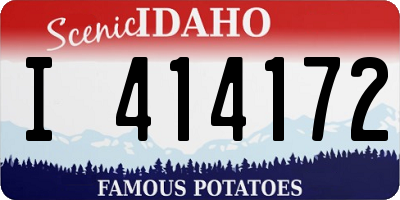 ID license plate I414172