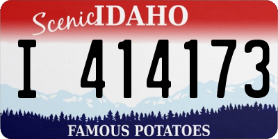ID license plate I414173